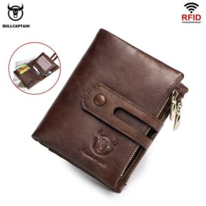 Bullcaptain Genuine Leather Wallet Men | Bullcaptain Fashion Genuine
