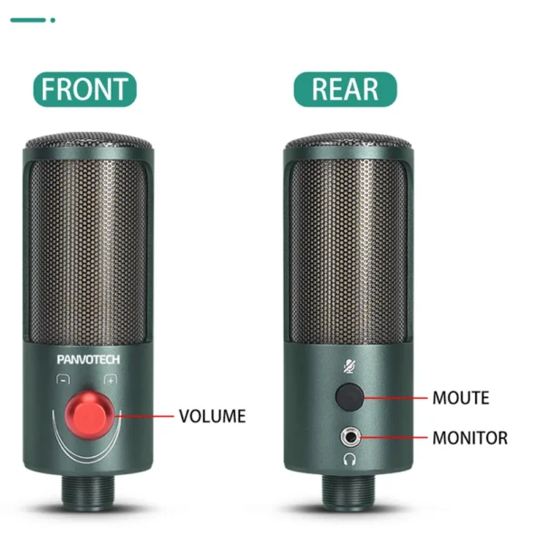 Panvotech Professional USB Condenser Microphone - Image 4