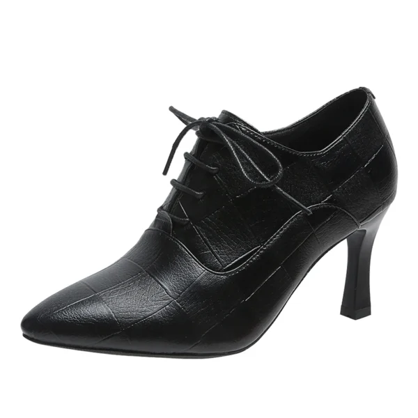 Leather Slip-On Shoes for Women.: Step into elegance with these Fashionable Pointed-Toe Patent Leather Slip-On Shoes for Women. Designed for formal occasions, office wear, and sophisticated dressing, these stylish mid-heel shoes offer both comfort and class. Perfect for professionals and fashion-forward women, they are a must-have addition to your wardrobe. Shop now at Shopzoolla.com!