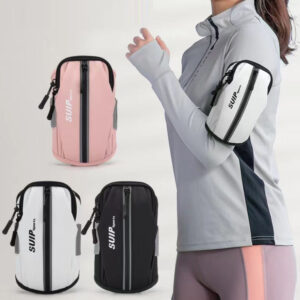 Waterproof Outdoor Fitness Arm Bag – Elastic, Universal Fit for Men & Women. Securely Holds Your Phone, Keys, and Essentials While Running or Exercisi