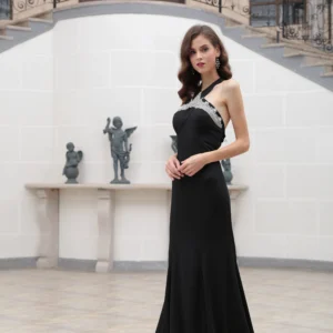 Hanging Neckline Off-the-Shoulder Elegance Dress