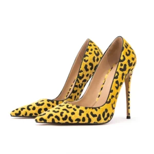 Women's Sexy Leopard Print Stiletto Heels – Classic Pointed Toe Pumps