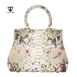 Vintage Genuine Snake Skin Leather Handbag – Timeless Luxury for Women