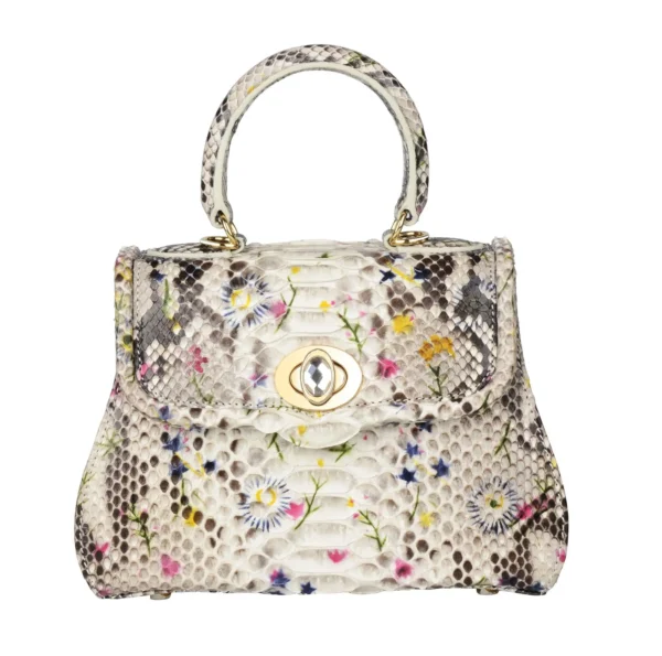 Vintage Genuine Snake Skin Leather Handbag – Timeless Luxury for Women - Image 6