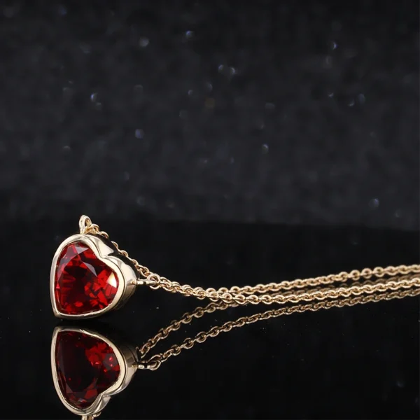 Introducing our exquisite Heart Shape Necklace Pendant, crafted in stunning 18k Yellow Gold - Image 2