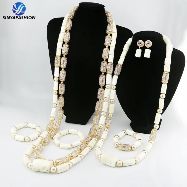 Exquisite Luxury Coral Bead Necklace Sets