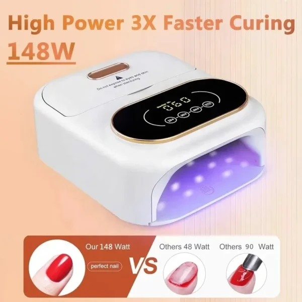 Professional Automatic UV LED Nail Lamp with Touch Screen - Smart Gel Nail Manicure Machine for Efficient Gel Polish Drying - Image 4
