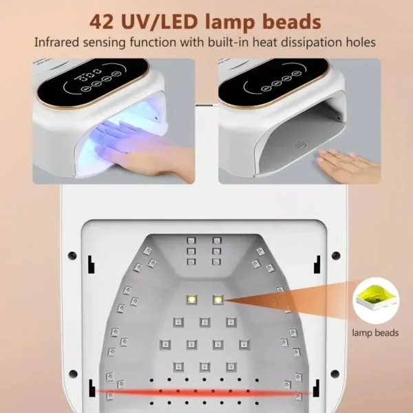 Professional Automatic UV LED Nail Lamp with Touch Screen - Smart Gel Nail Manicure Machine for Efficient Gel Polish Drying - Image 2
